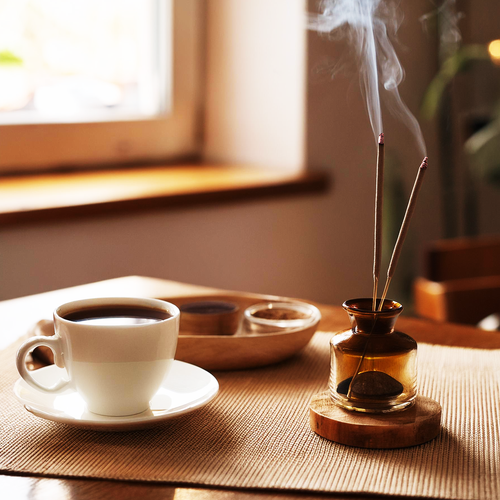 coffee incense burning