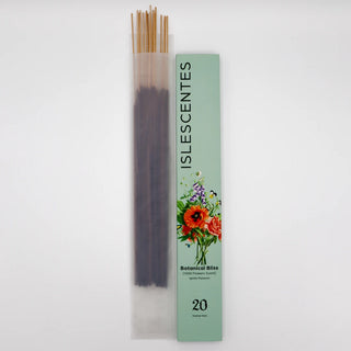 Botanical Bliss 1000 Flowers Incense Stick White Front with Incense Islescentes