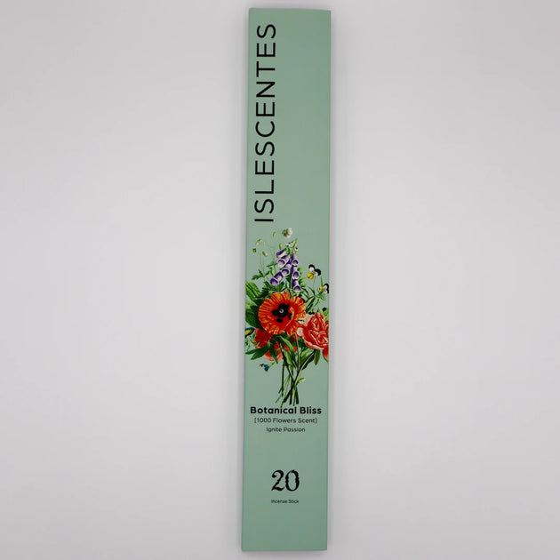 Botanical Bliss 1000 Flowers Incense Stick White Front Islescentes
