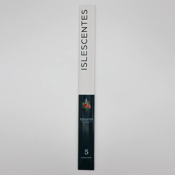 ISLESCENTES Botanical Bliss 1000 Flowers Incense Stick product packaging on a light gray background