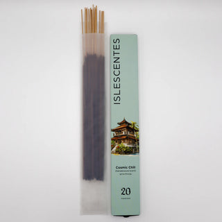 Cosmic Chill Sandalwood Incense Stick White Front with Incense Islescentes