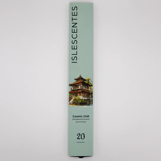 Cosmic Chill Sandalwood Incense Stick White Front Islescentes