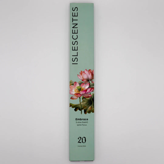 Embrace Lotus Incense Stick White Front Islescentes