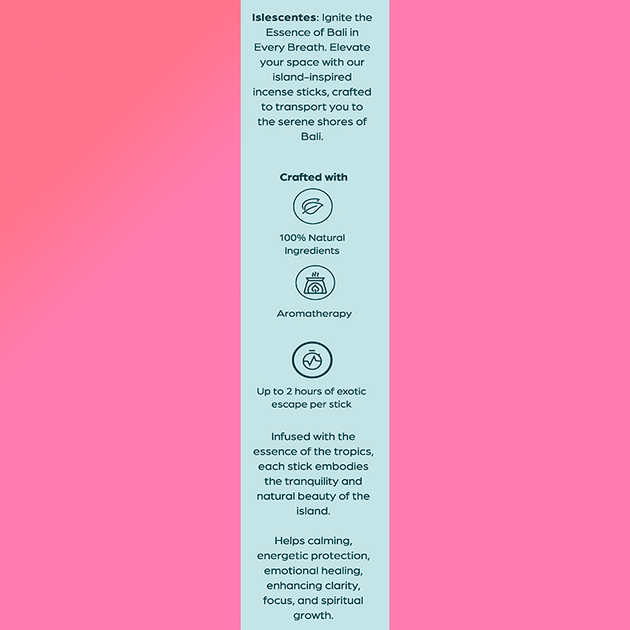 Islescentes Floral Incense Glory Top Back Description