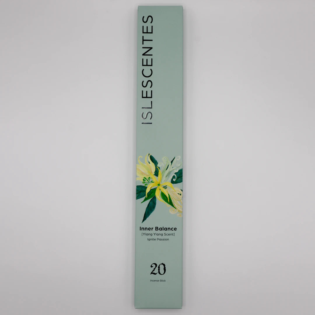 Inner Balance Ylang Ylang Incense Stick White Front Islescentes