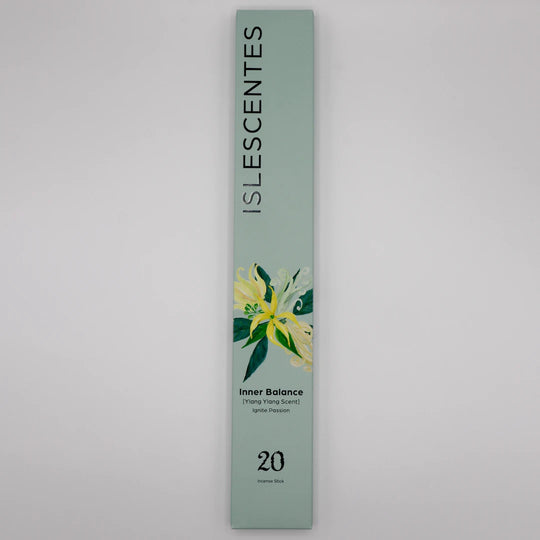 Inner Balance Ylang Ylang Incense Stick White Front Islescentes
