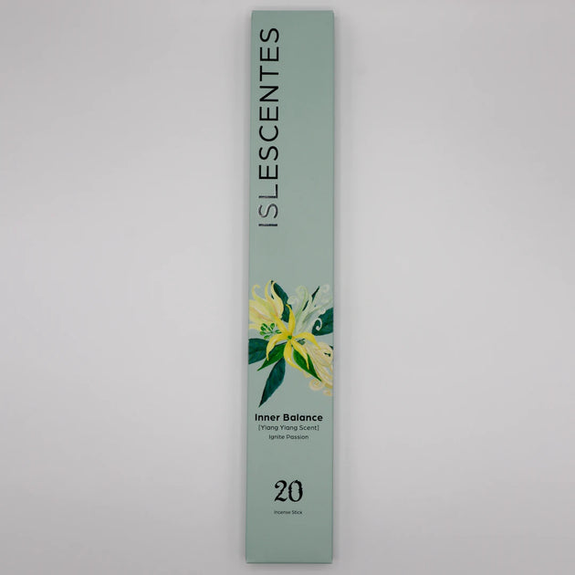 Inner Balance Ylang Ylang Incense Stick White Front Islescentes