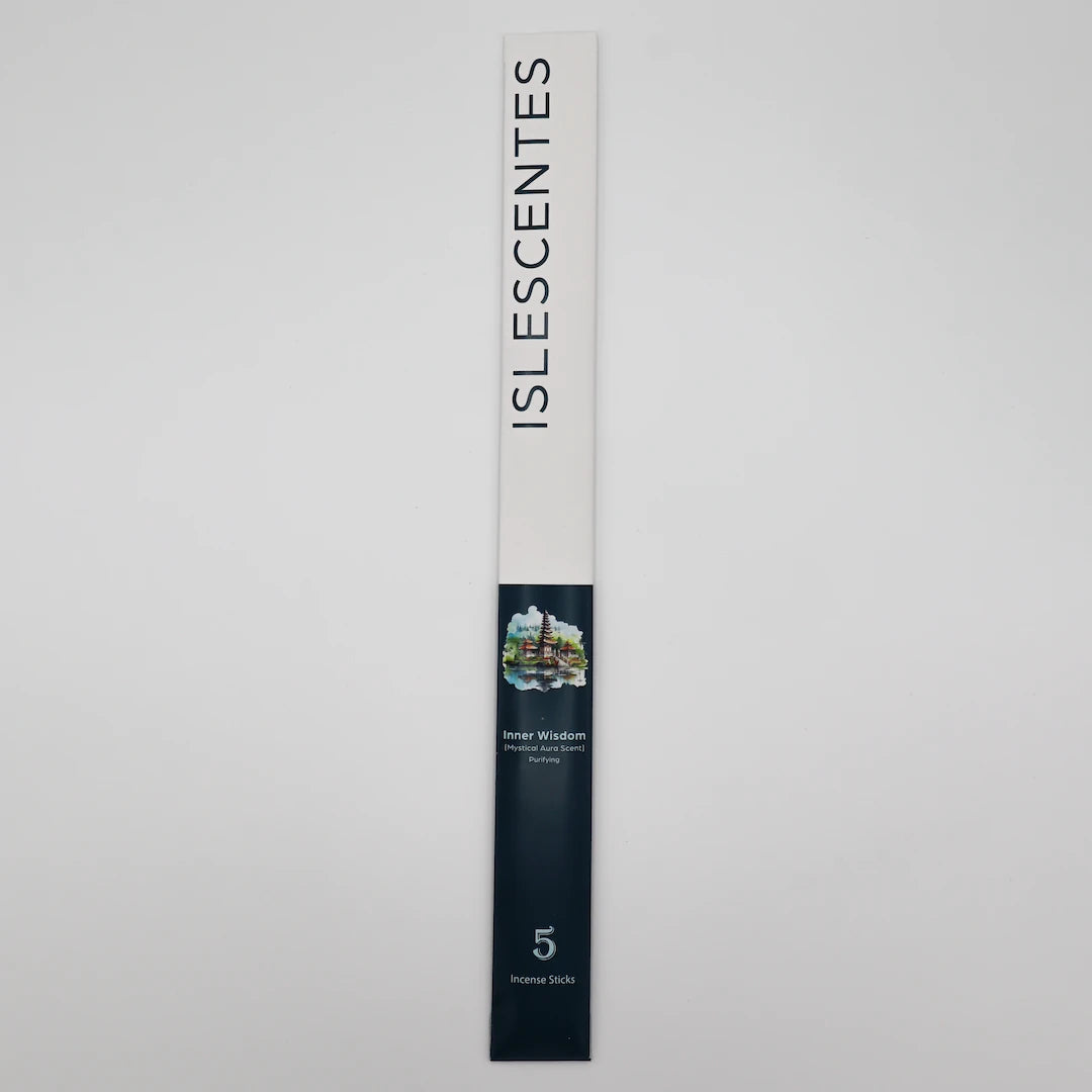 ISLESCENTES Inner Wisdom Mystical Aura Incense Stick product packaging on a light gray background