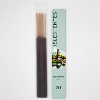 Inner Wisdom Mystical Aura Incense Stick White Front with Incense Islescentes