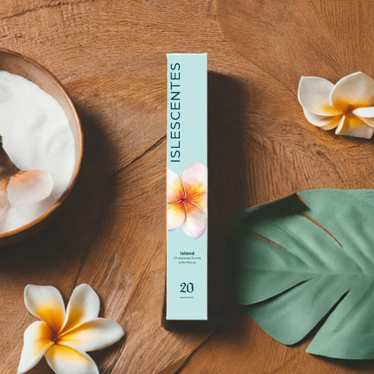 Frangipani Incense Natural Aromatherapy Long-lasting natural incense stick with tropical island fragrance by Islescentes