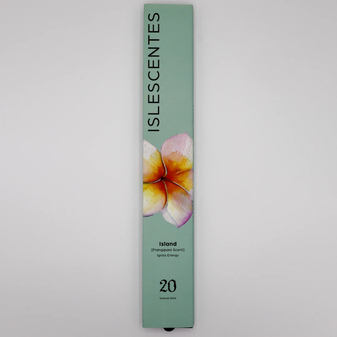 Island Frangipani Incense Stick White Front Islescentes