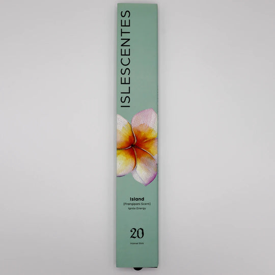 Island Frangipani Incense Stick White Front Islescentes
