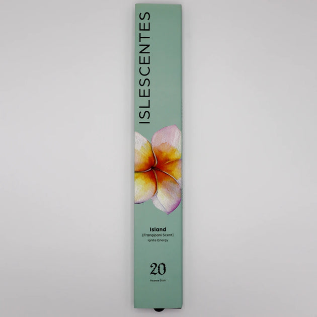Island Frangipani Incense Stick White Front Islescentes