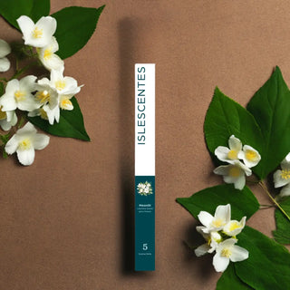 Moonlit Jasmine Starter Pack Front Long-lasting natural incense stick with tropical island fragrance by Islescentes