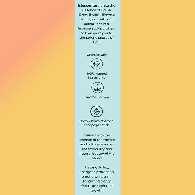 Islescentes Mystical Aura Incense Inner Wisdom Top Back Description