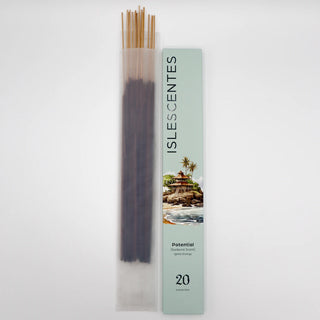 Potential Sunburst Incense Stick White Front with Incense Islescentes