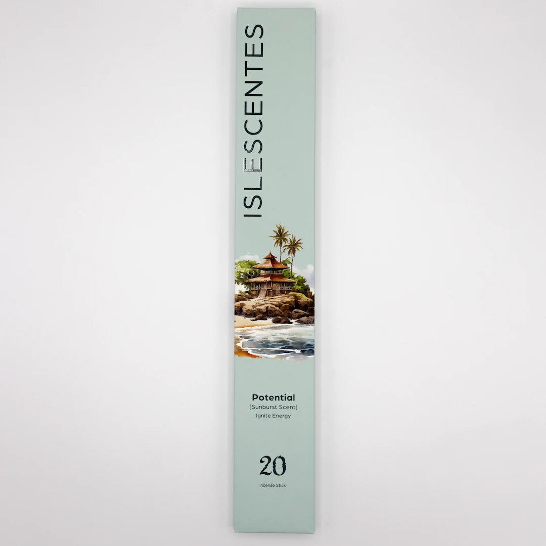Potential Sunburst Incense Stick White Front Islescentes