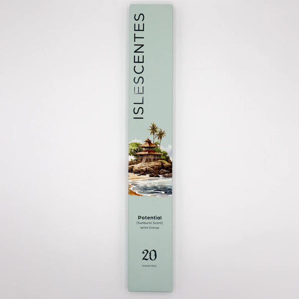 Potential Sunburst Incense Stick White Front Islescentes