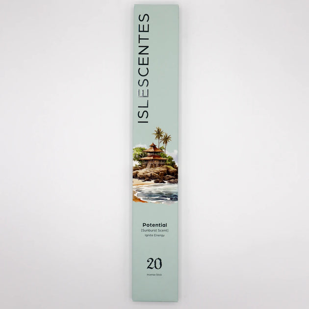 Potential Sunburst Incense Stick White Front Islescentes