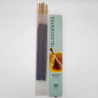 Queen Bee Honey Incense Stick White Front with Incense Islescentes
