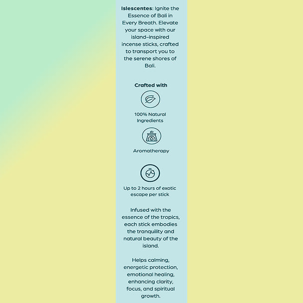Islescentes Sunburst Incense Potential Top Back Description