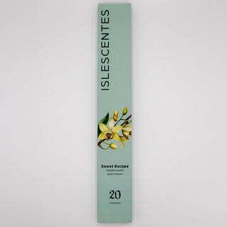 Sweet Escape Vanilla Incense Stick White Front Islescentes