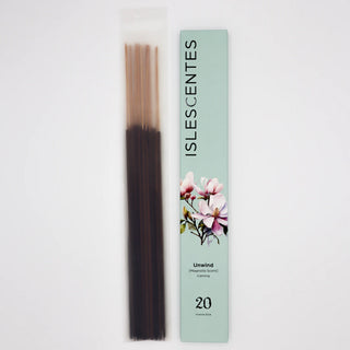 Unwind Magnolia Incense Stick White Front with Incense Islescentes