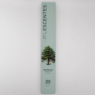 Wanderlust Cedar Incense Stick White Front Islescentes